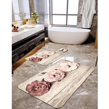 Talia Home Soft Digital Baskılı 2'li Banyo Paspas Seti TLAHMP-077