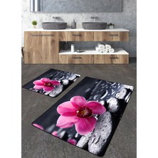 Talia Home Orkide Desenli 2'li Banyo Paspas Seti TLAHMP-084
