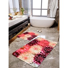 Talia Home Renkli Desenli 2'li Banyo Paspas Seti TLAHMP-085