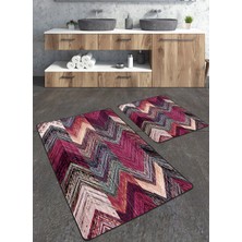 Talia Home Renkli Digital Baskılı 2'li Banyo Paspas Seti TLAHMP-125