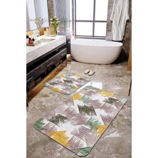 Talia Home Fırça Darbe Desenli 2'li Banyo Paspas Seti TLAHMP-154