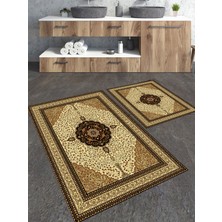 Talia Home Klasik Desenli 2'li Banyo Paspas Seti TLAHMP-177