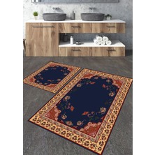 Talia Home Etnik 6 Desenli 2'li Banyo Paspas Seti TLAHMP-184