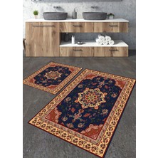 Talia Home Etnik 7 Desenli 2'li Banyo Paspas Seti TLAHMP-187