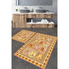 Talia Home Etnik 8 Desenli 2'li Banyo Paspas Seti TLAHMP-189
