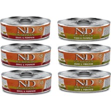 N&d Pumpkin 6 Adet (3-Bıldırcın+3-Ördek)Yetişkin Kedi Yaş Mama 80 gr