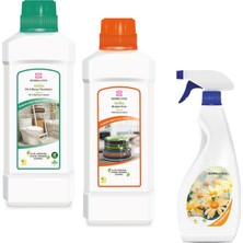 BioBellinda Wc & Banyo Temizleyici 1000 ml + Bulaşık Sıvısı 1000 ml + Oda Parfümü Activia 500 ml