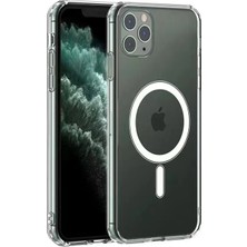 Rosstech Apple iPhone 12-12 Pro için MagSafe Özellikli Şeffaf Kılıf Şeffaf