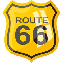 Sticker Atölyesi Route 66 Motorcu Sticker - 14164