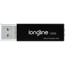 Longline Micro Portable 240GB USB SSD Flash Bellek Gri 550/500MB/SN Okuma Yazma