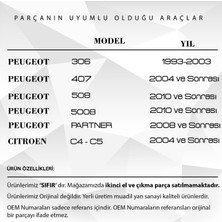 Alpha Auto Part Peugeot 306,407,508,5008,PARTNER-CITROEN C4,c5 Için Pedal Lastiği