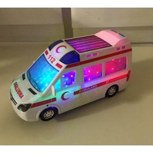 Ecatoys Oyuncak Ambulans 3D Işıklı Sesli Araba