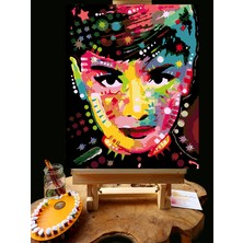 Pandora Hobi N1006 Audrey Hepburn Kasnağa Gerili Numaralı Boyama Seti 40 x 50 cm