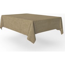 Kadife Dokulu Masa Örtüsü Bej 140x220cm 147