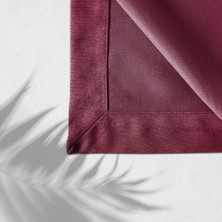 Kadife Dokulu Masa Örtüsü Bordo 140x220cm 14583