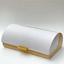Arow Bambu Ekmeklik Metal Kapaklı Raylı Sistem Beyaz