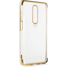 Vendas Xiaomi Redmi K30 Shining Serisi Renkli Kenarlı Silikon Kılıf Gold