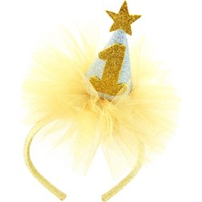 Süsle Bebek ve Parti 1 Yaş Doğum Günü Tacı - Gümüş