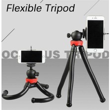 Asfal 30 cm Esnek Tripod Gorillapod Dslr Telefon Kamera Tripodu Standı + Telefon Tutacağı