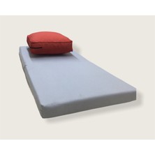 Zunkla Kırmızı Meditasyon Seti - 40X40X12 cm Kare Minder ve 60X120X5 cm Yatak ile Rahatlık