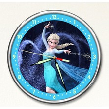 Dekor Loft Dekor Loft Premium Gece Parlayan Elsa Frozen  Çocuk Odası Duvar Saati PFS-1830