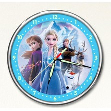 Dekor Loft Dekor Loft Premium Gece Parlayan Elsa Frozen  Çocuk Odası Duvar Saati PFS-1833