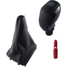 Moda Peugeot 206 Siyah Çerçeve Spor Vites Topuz ve Vites Körüğü