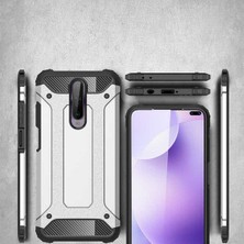 Case 4U Xiaomi Poco X2 Kılıf Military Armor Çift Katmanlı Crash Silikon Kılıf Rose Gold