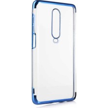 Case 4U Xiaomi Poco X2 Kılıf 4 Köşeli Renkli Lazer Silikon Arka Kapak - Glitter Mavi