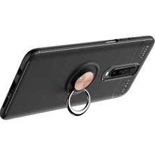 Case 4U Xiaomi Poco X2 Kılıf Autofocus Shockprof Ravel Yüzüklü Standlı Slikon Kapak Kırmızı