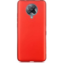 Case 4U Xiaomi Redmi K30 Pro Kılıf Klasik Mat Renkli Yumuşak Premier Silikon Kırmızı