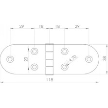 Kurtoğlu Paslanmaz Paslanmaz Mente 38 x 118 mm