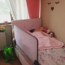 Agubugu Baby - Desensiz Beyaz Fileli Katlanabilir Yatak Bariyeri 150 cm