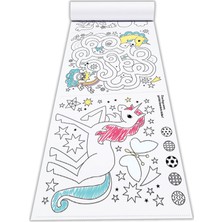 Popseker Unicorn Magic Upuzun Çöz, Çiz, Boya Aktivite ve Boyama Rulosu 60 cm x 5 Metre Dev Boy