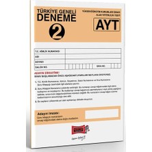 Yargı Yayınevi AYT Türkiye Geneli Deneme 2