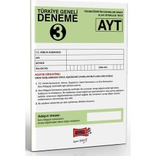 Yargı Yayınevi AYT Türkiye Geneli Deneme 3