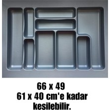 Almital 66X49 Cm_gri   Plastik Desenli Kaşıklık