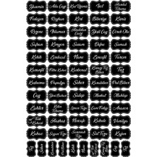Egesta 107 Adet Baharat-Bakliyat-Kuruyemiş Kavanoz Etiket - Sticker