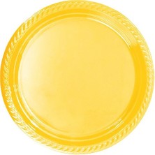 Elite Time Sarı Plastik Tabak - 22X22CM 25 Adet