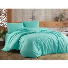 Çeyiz Diyarı Almond Buz Mavisi Tek Kişilik Nevresim Takımı