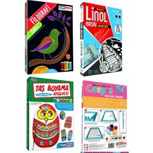 Kumtoys Filografi Sanatı + Linol Baskı + Taş Boyama + Halı Dokuma 4’lü Set