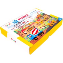 Eolo 80 Parça Yer Puzzle İnşaat Alanı