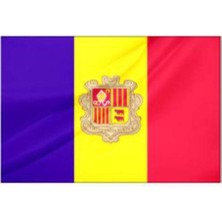 Rekbay Andorra Ülke Bayrağı Parlak Kumaş 70 x 105 cm