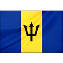 Rekbay Barbados Ülke Bayrağı Parlak Kumaş 70 x 105 cm