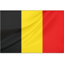 Rekbay Belçika Ülke Bayrağı Parlak Kumaş 70 x 105 cm