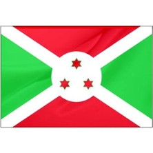 Rekbay Burundi Ülke Bayrağı Parlak Kumaş 70 x 105 cm