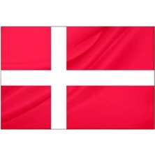 Rekbay Danimarka Ülke Bayrağı Parlak Kumaş 70 x 105 cm