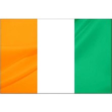 Rekbay Fildişi Sahilleri Ülke Bayrağı Parlak Kumaş 70 x 105 cm