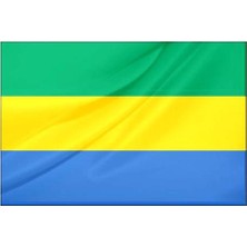 Rekbay Gabon Ülke Bayrağı Parlak Kumaş 70 x 105 cm