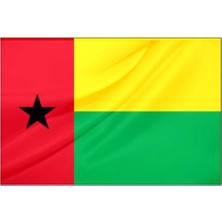 Rekbay Gine Bissau Ülke Bayrağı Parlak Kumaş 70 x 105 cm